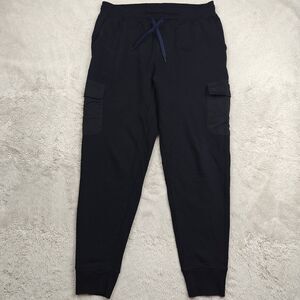 Paul Smith Joggers Sweatpants Mens L Black Athletic Sports Gym Cargo 100% Cotton